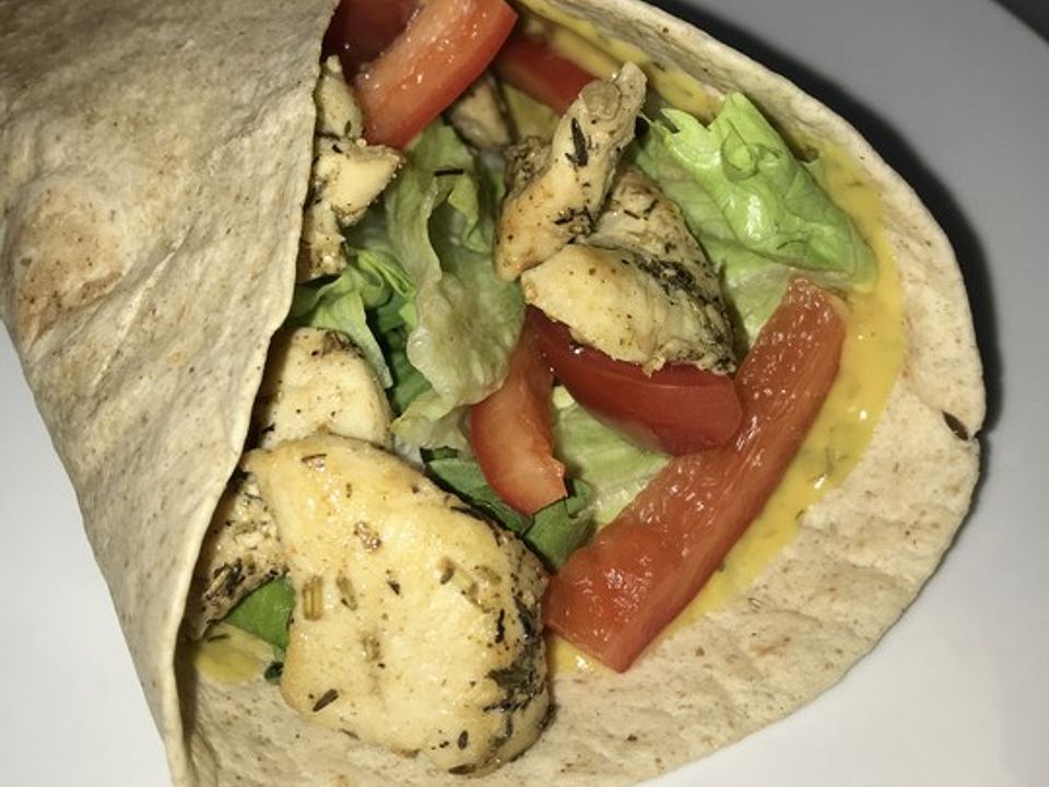 Hähnchen-Wrap mit Honig-Senfsauce von li_lu | Chefkoch