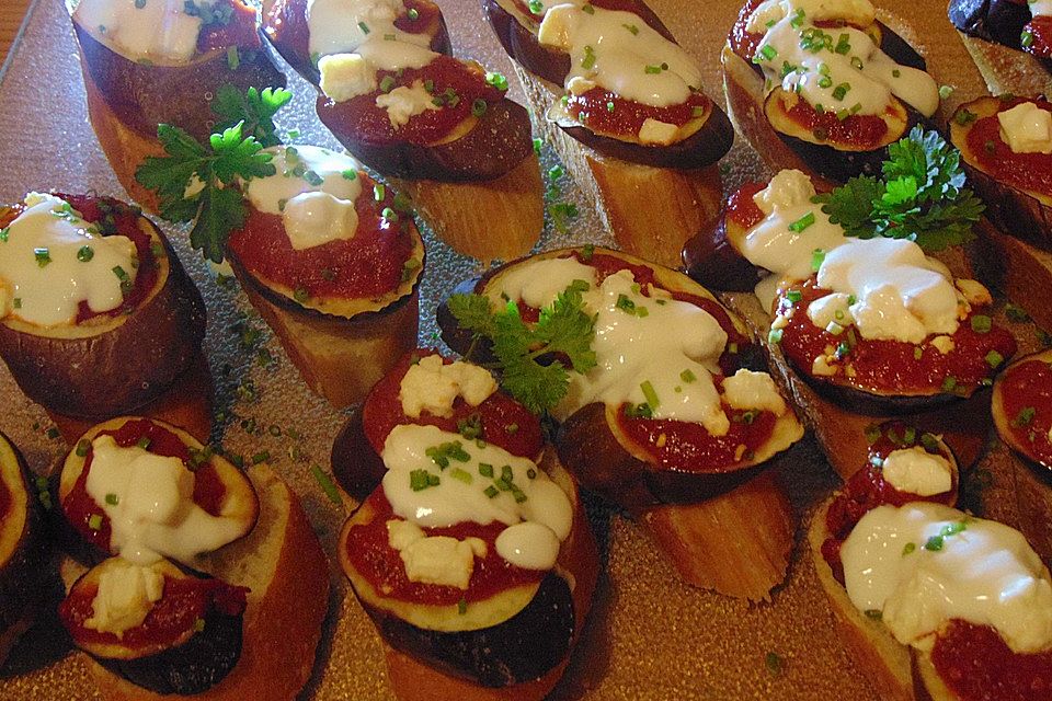 Auberginen-Bruschetta Auberginen-Bruschetta