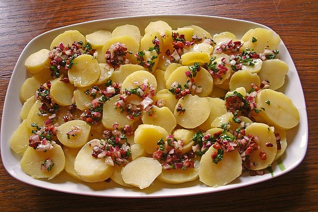 Kartoffel-Carpaccio mit Speck-Dressing von KochMaus667| Chefkoch