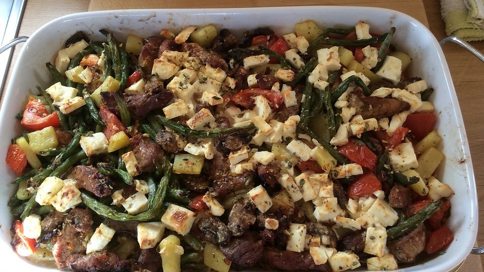 Griechischer Auflauf mit Bohnen und Gyros von dodith