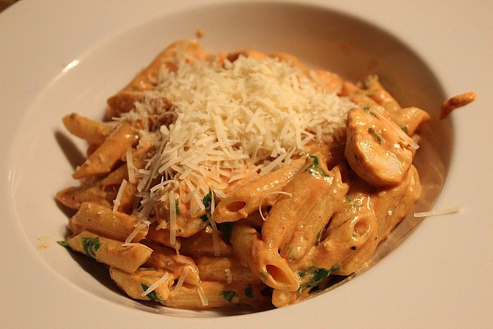 Penne Cinque Pi mit Hähnchenbrust