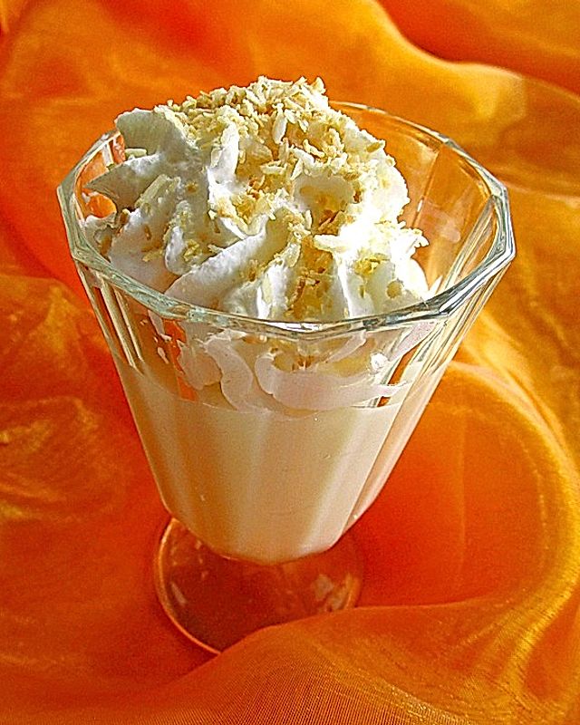 Weißer Schoko-Kokos-Pudding