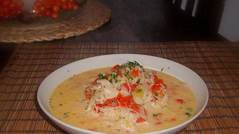 Sauerkraut - Paprika - Feta Suppe von Stiermädchen