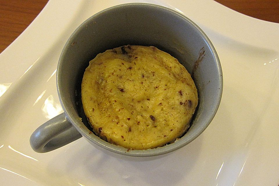 Saftiger Tassenkuchen mit Joghurt aus der Mikrowelle