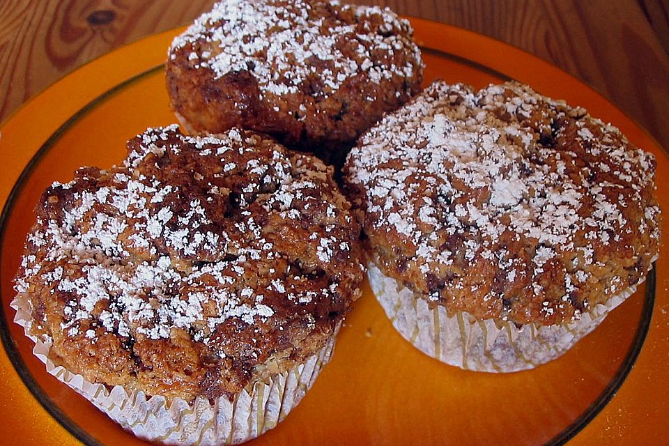 Banana + Schokolade + Marzipan Muffins