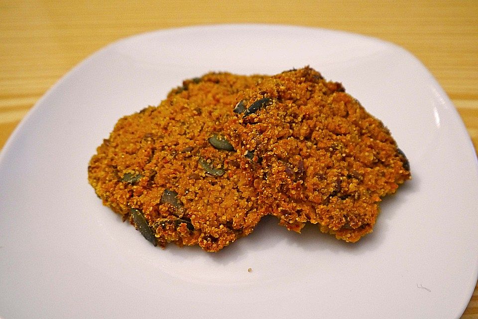 Brotfladen mit Kürbis und Karotten