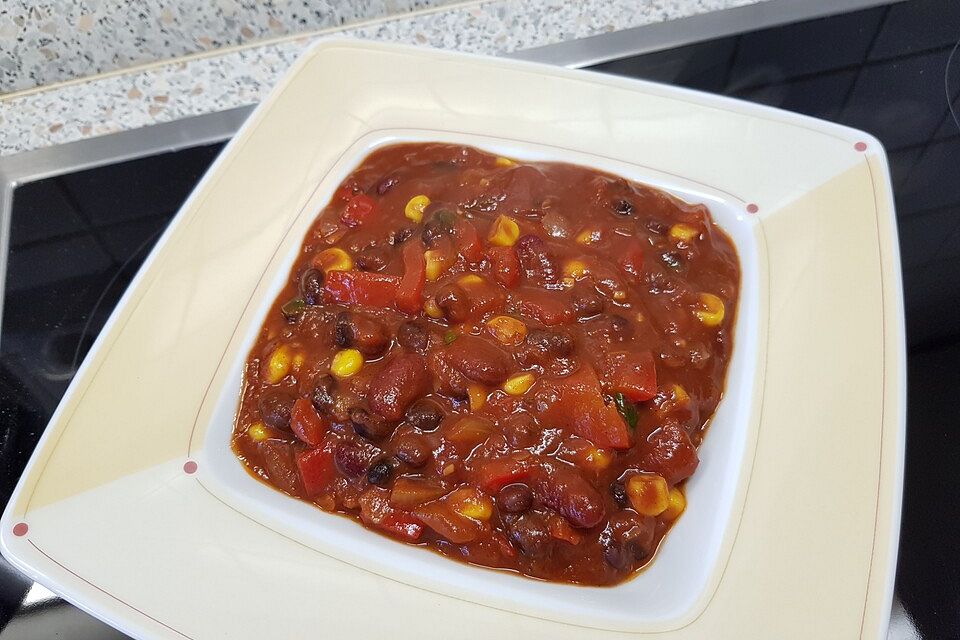 Chili sin Carne mit Schokolade