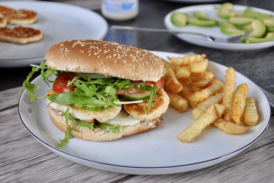 Avocado-Hähnchen-Burger