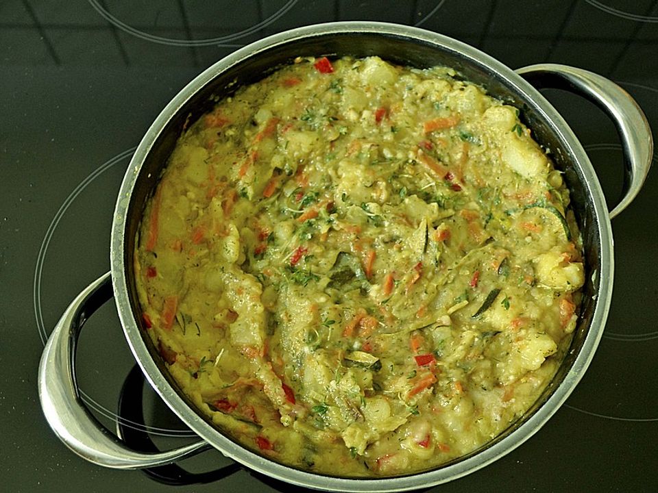 Kartoffeln mit Gemüse und Kokosmilch von Natnov| Chefkoch