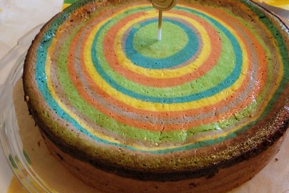 Regenbogenkuchen