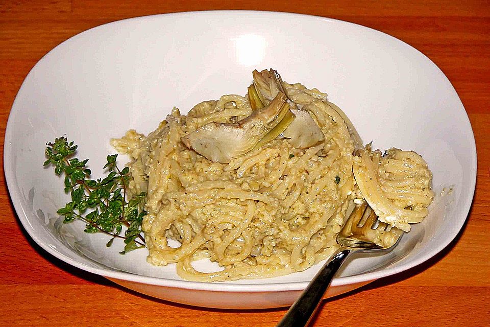 Spaghetti mit Artischocken-Pesto