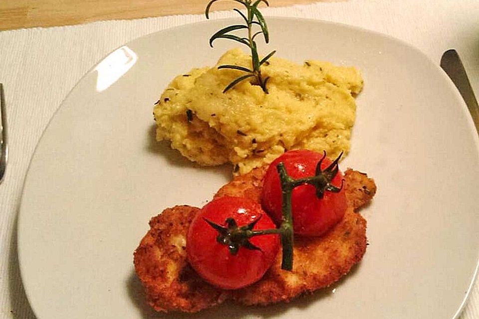 Hähnchen in Rosmarin-Parmesan-Panade