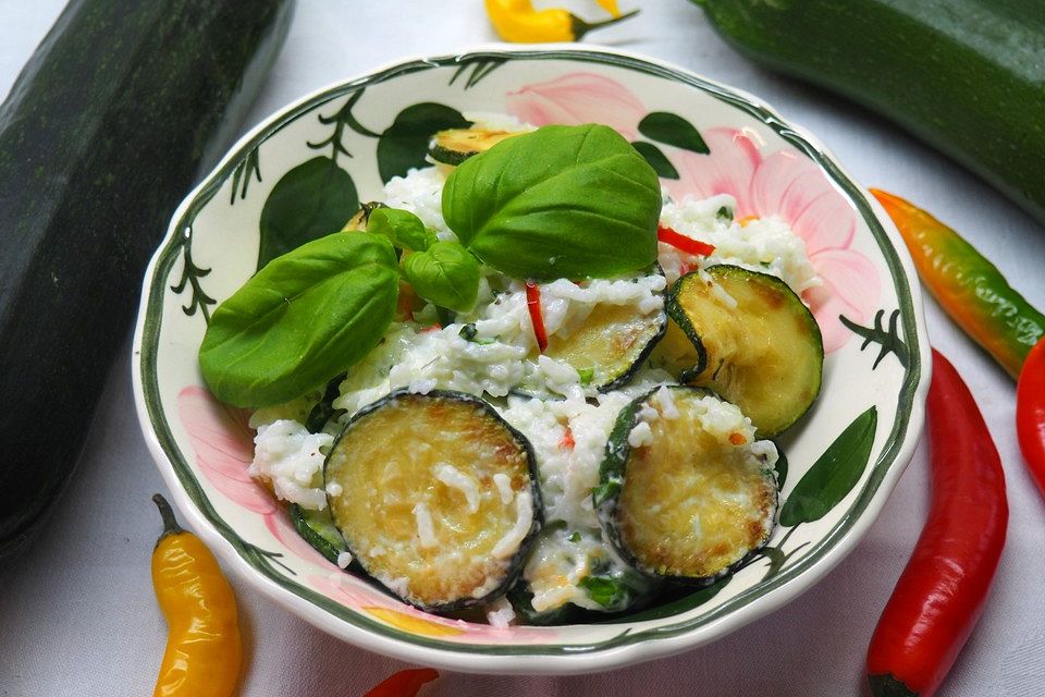 Zucchini-Reis mit Joghurt