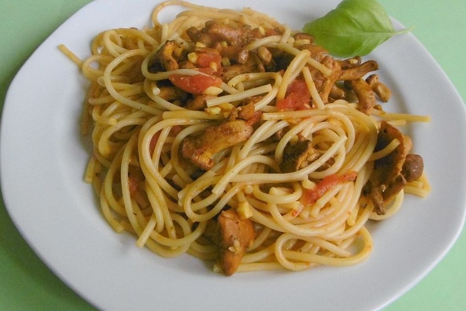 Michis Spaghetti Aglio e Olio mit Pfifferlingen