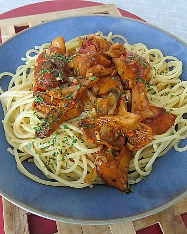Michis Spaghetti Aglio e Olio mit Pfifferlingen