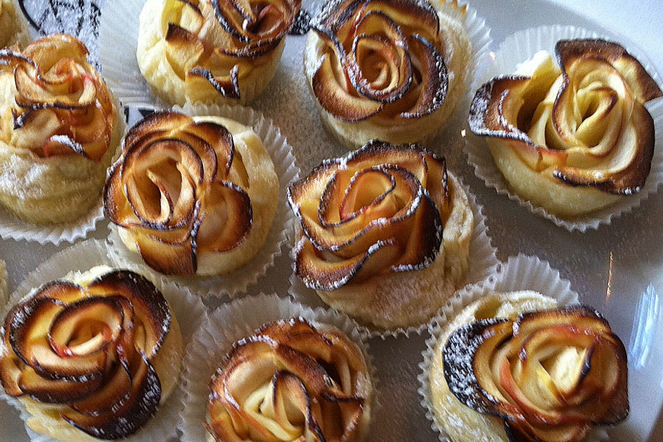 Apfel-Rosen-Muffins