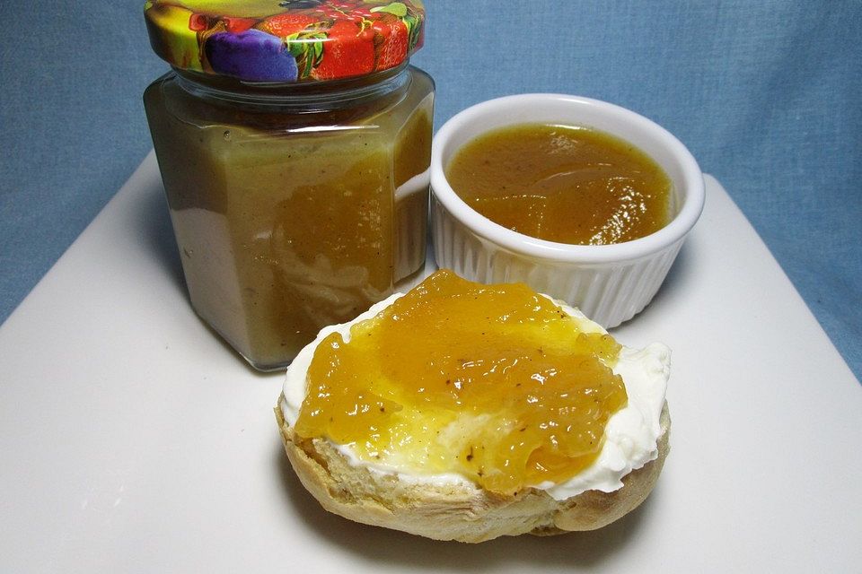 Fruchtige Bananenmarmelade mit Vanille