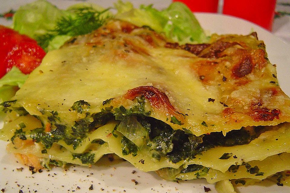 Mirjas Spinatlasagne mit Wildlachs