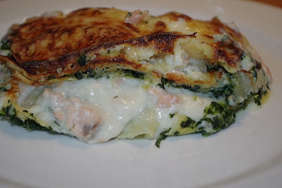 Mirjas Spinatlasagne mit Wildlachs