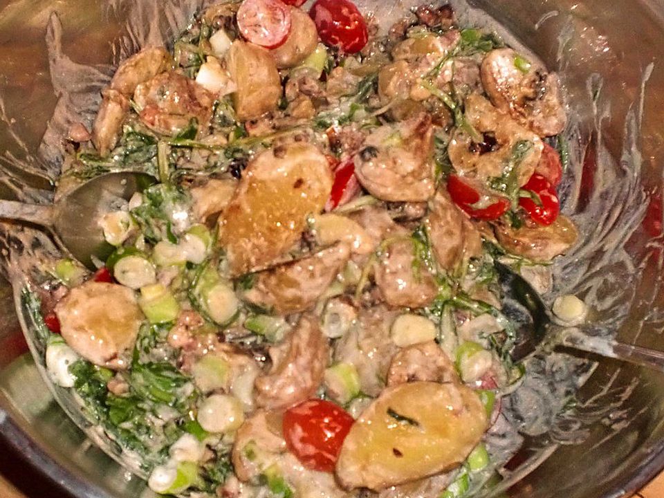 Bratkartoffelsalat mit Rucola und Cocktailtomaten von Soloman| Chefkoch