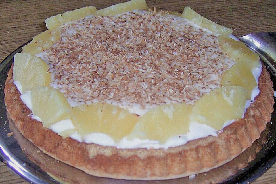 Fruchtig frischer Ananas - Kokos Kuchen