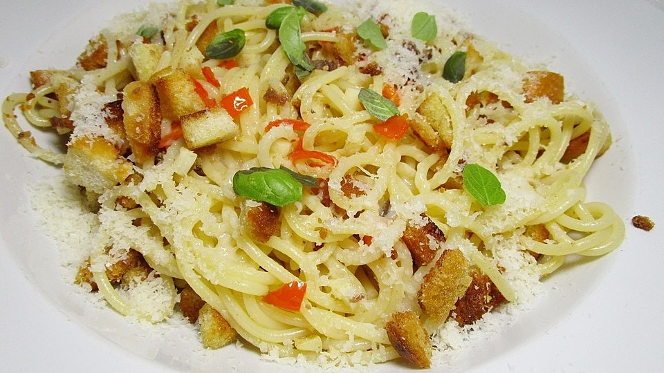 Spaghetti Mit Brot Und Sardellen Von Laby Chefkoch 