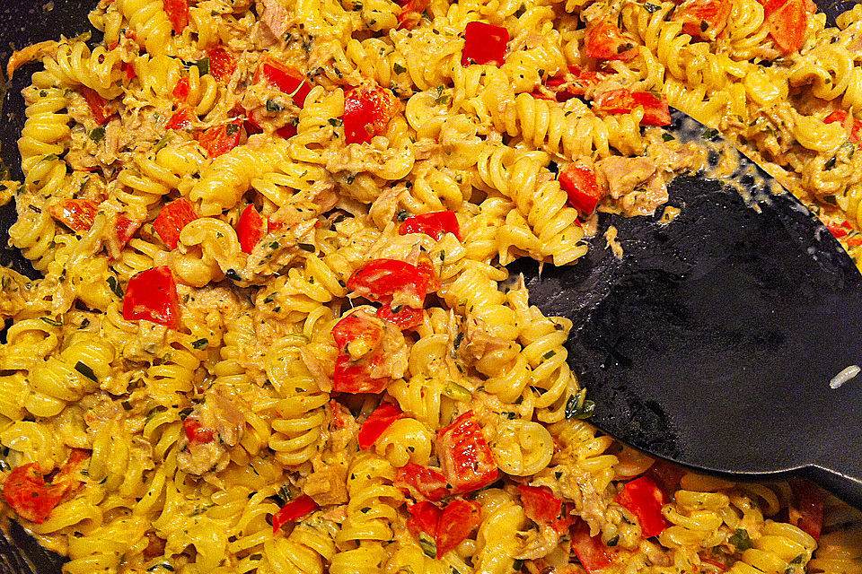 Thunfischpasta mit Paprika