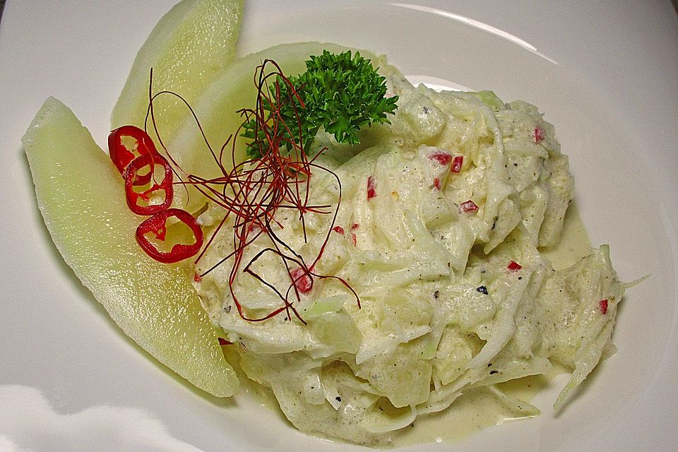 Melonen-Kohlrabi-Salat