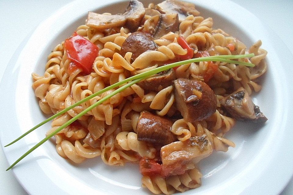 One-Pot-Pasta mit Champignons