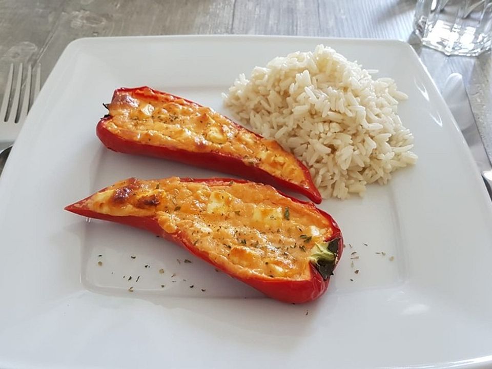 Paprika mit Feta-Mozzarella-Füllung von Brummer09 | Chefkoch