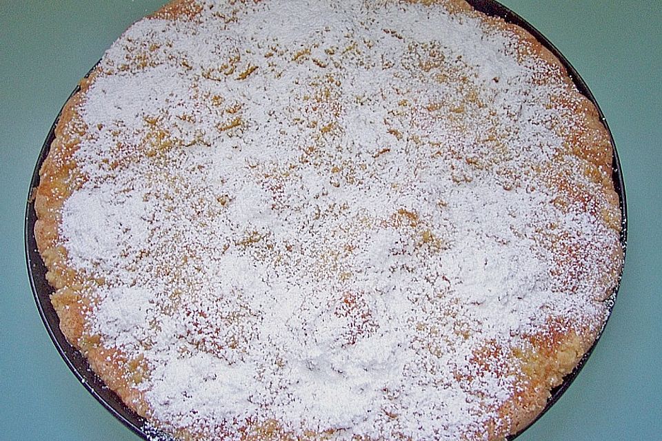 Versunkener Streuselkuchen mit Sahneguss