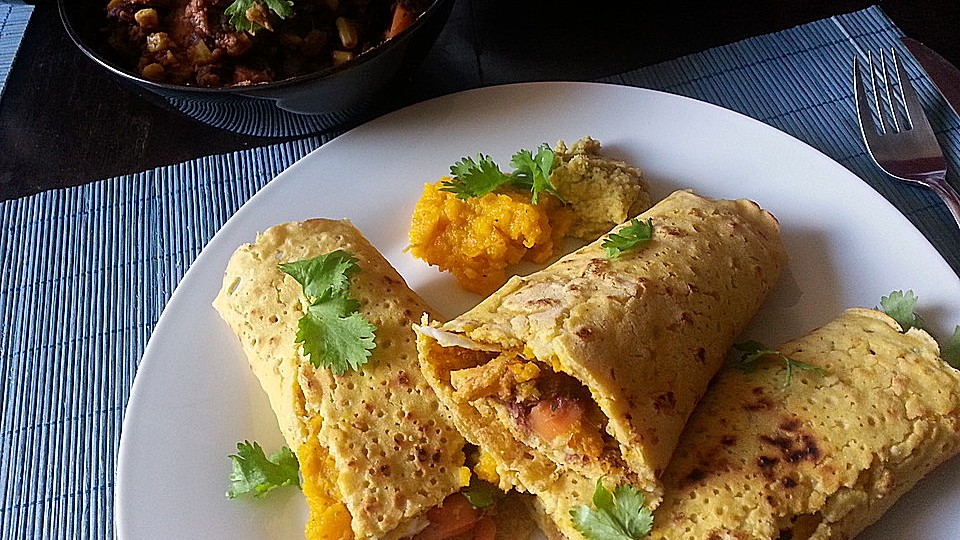 Vegane Tortilla Wraps Mit Kurbis Guacamole Von Guineesbiggetje Chefkoch 
