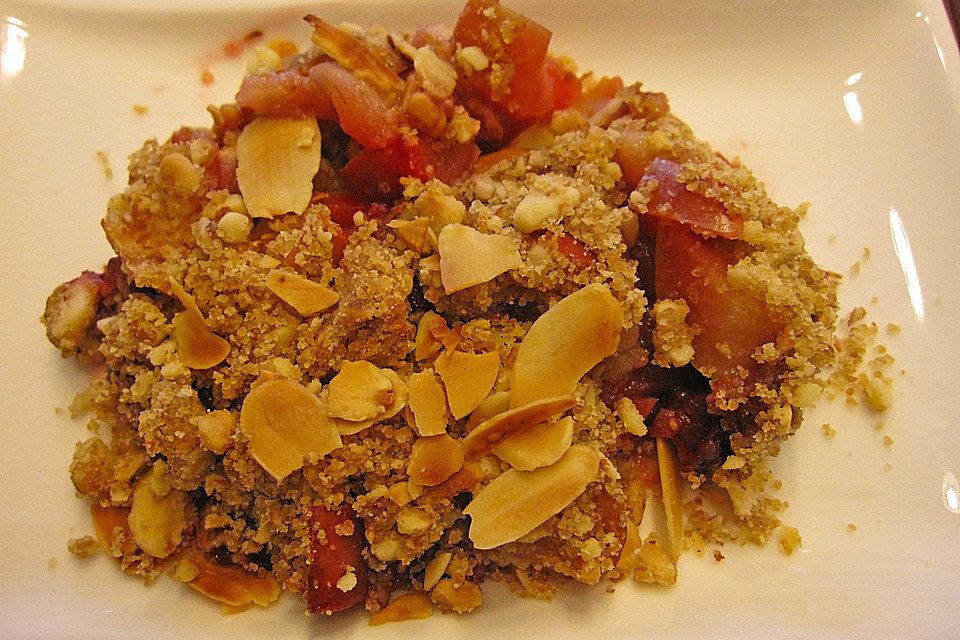 Apfel-Himbeer-Crumble