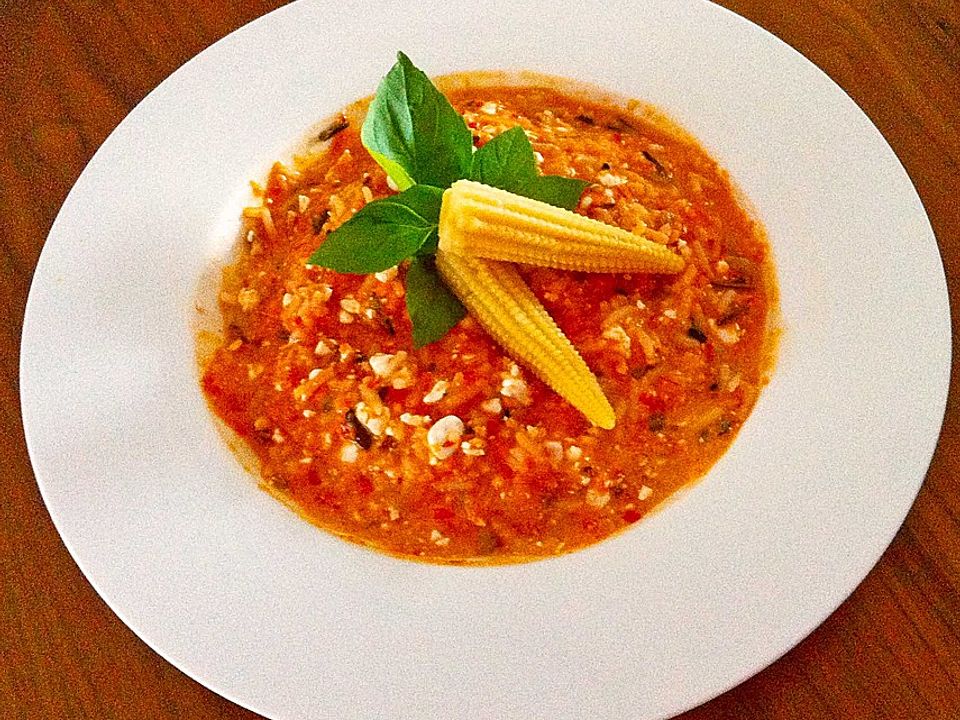 Ajvar-Hüttenkäse-Reis