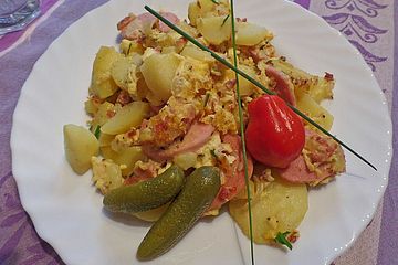 Westfälisches Bauernfrühstück mit Fleischwurst