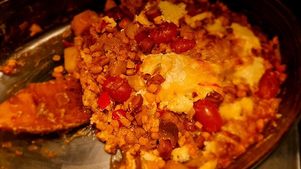 Western-Auflauf mit Kartoffeln und Baked Beans von Lantana