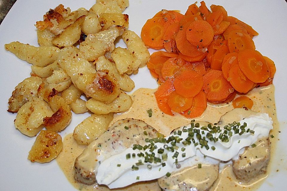 Schweinemedaillons in Cognac - Sahne Sauce