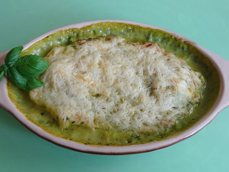 Maultaschenauflauf mit Hähnchen und Spinatsoße von annka_genuss| Chefkoch