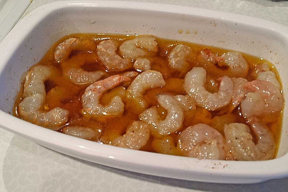 Shrimps in Cajunsoße