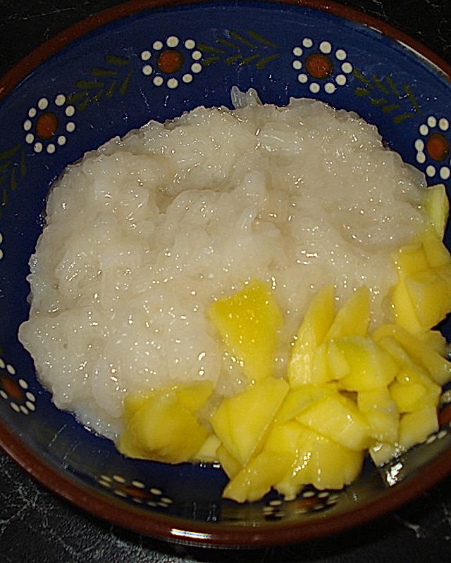 Kokosmilch-Klebreis mit Mango - Khao Nieau Mamuang
