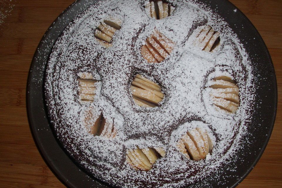 Apfel trifft Schokokuchen