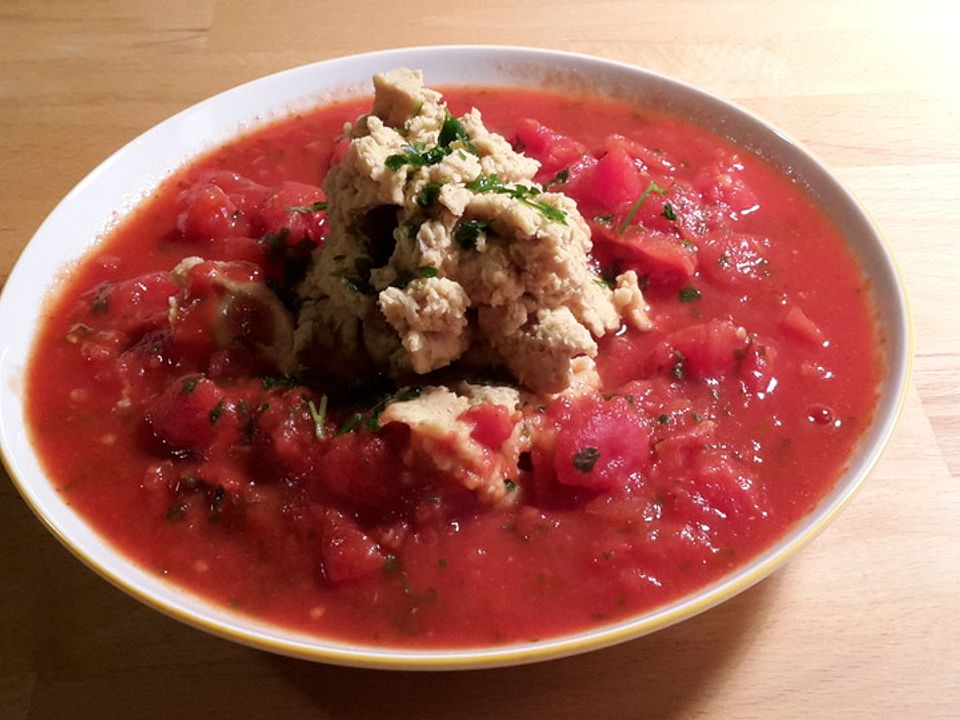 Kichererbsenpüree mit Tomatensoße von Tyto| Chefkoch