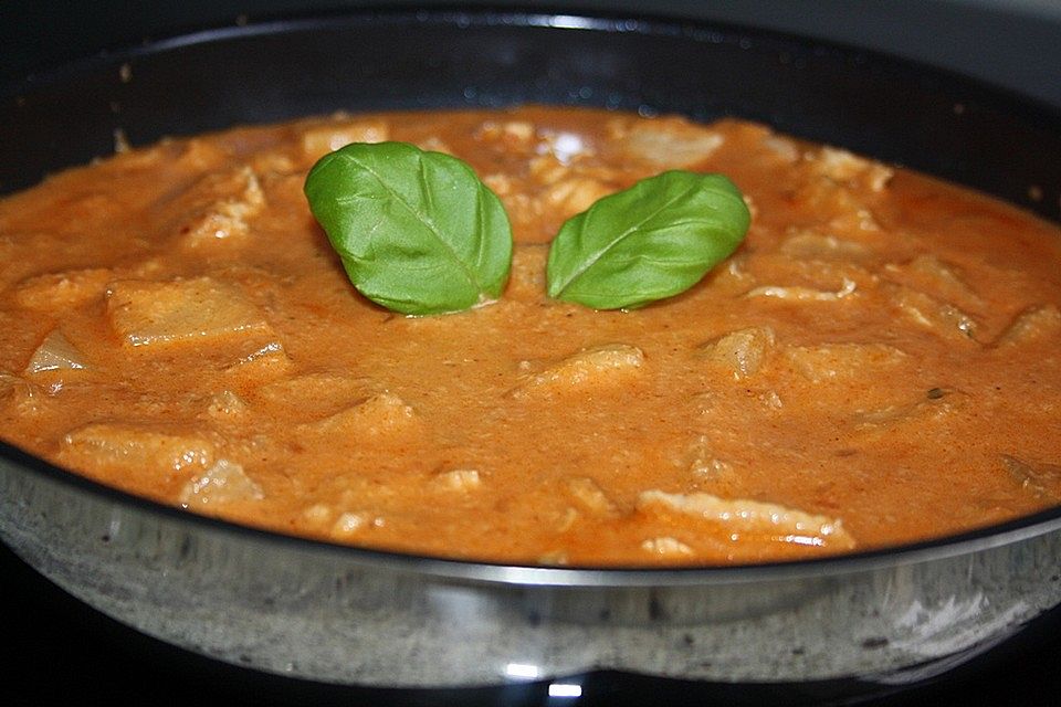 Putencurry mit Basmatireis