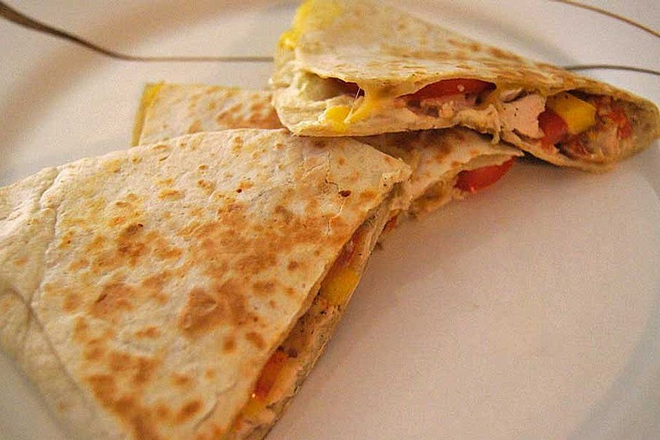 Quesadillas mit Limettenhähnchen