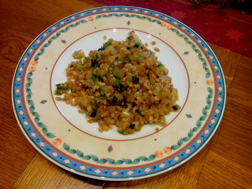 Dinkel mit Zucchini und karamellisiertem Fenchel von AufWolke8| Chefkoch