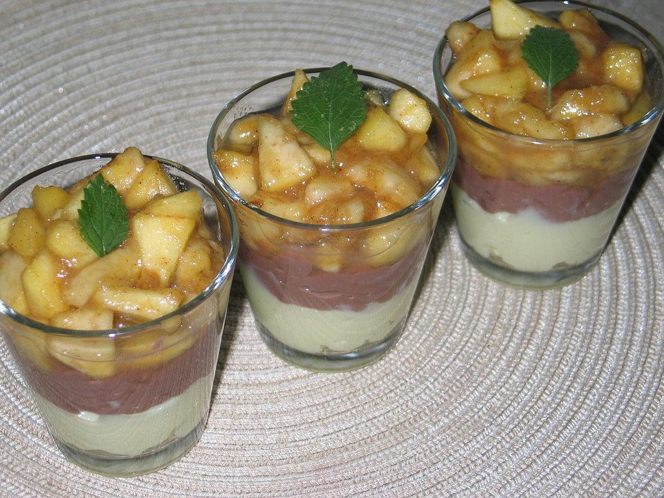 Karamellisierte Äpfel und Bananen auf Pudding von A_IDA| Chefkoch