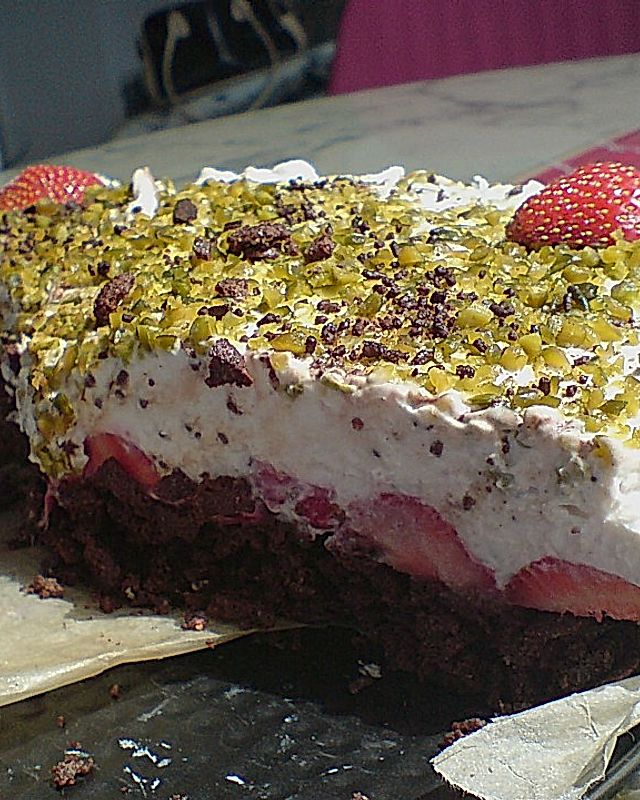 Quark - Torte mit Erdbeeren