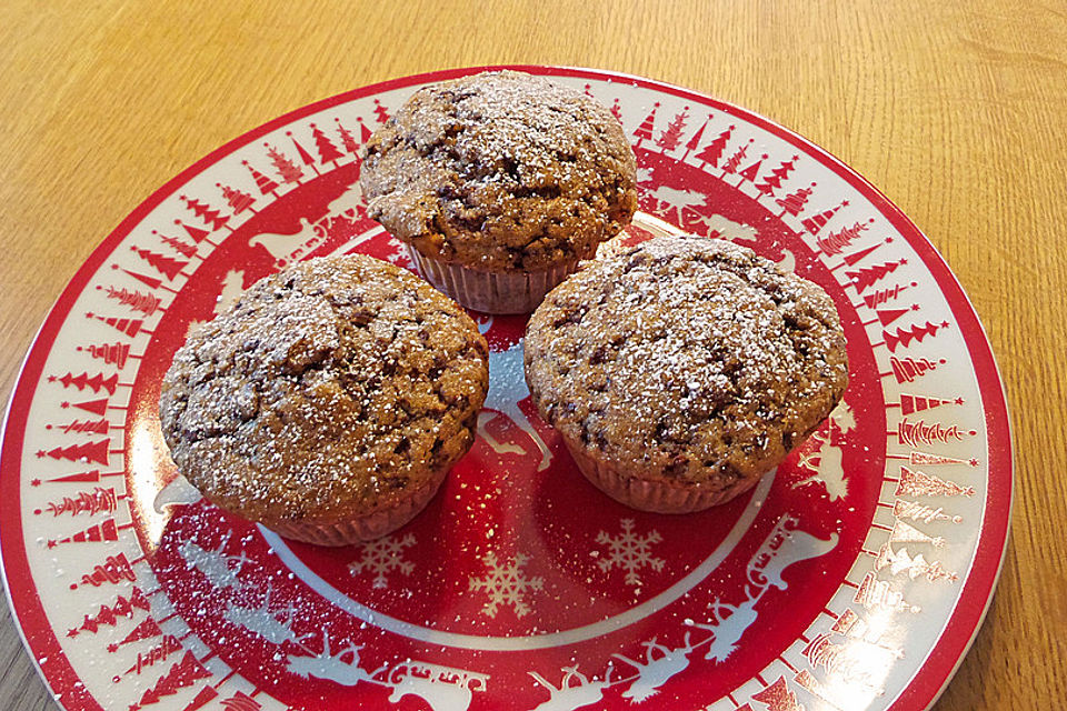 Weihnachts-Muffins mit Spekulatiusgewürz