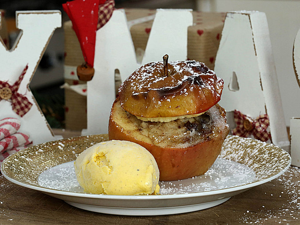 Bratapfel mit Vanilleeis zum Dessert von Chefkoch-Video| Chefkoch