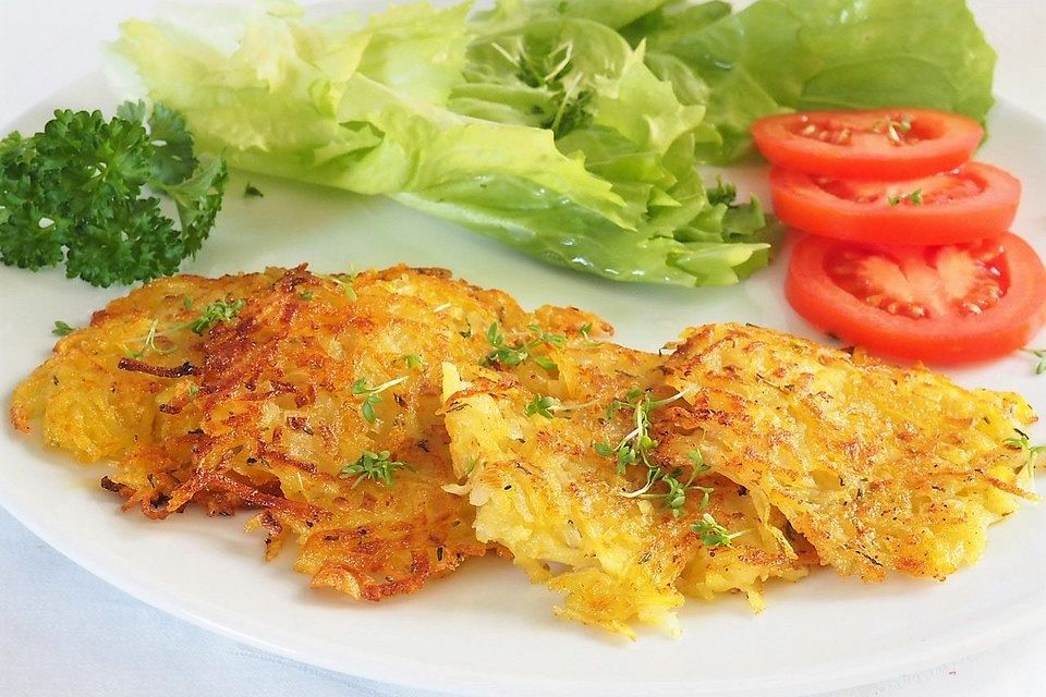 Kartoffelrösti ohne Ei und Mehl